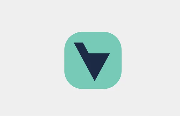 Alfabeto Verde Quadrado Ícone Letra Logotipo Design Para Negócios Empresa — Vetor de Stock