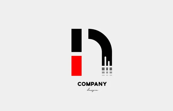 Černá Červená Abeceda Písmeno Logo Design Ikony Pro Podnikání Společnost — Stockový vektor