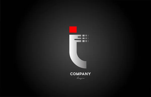 Rosso Grigio Alfabeto Lettera Logo Icona Design Azienda Imprese Adatto — Vettoriale Stock