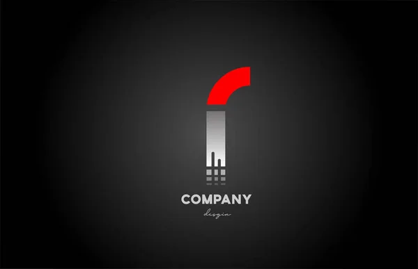 Lettre Alphabet Rouge Gris Logo Icône Design Pour Entreprise Les — Image vectorielle