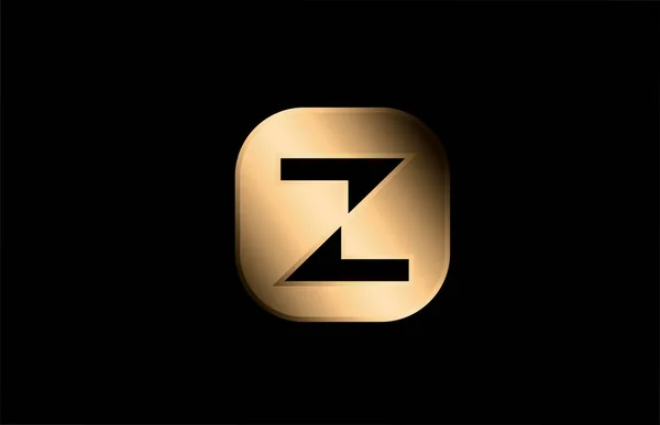 Χρυσό Μέταλλο Αλφάβητο Λογότυπο Εικονίδιο Σχεδιασμό Για Τις Επιχειρήσεις Και — Διανυσματικό Αρχείο