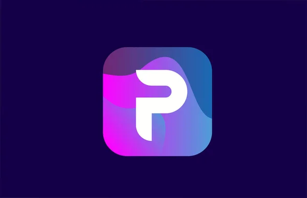 Roze Blauw Alfabet Letter Logo Pictogram Ontwerp Voor Bedrijf Bedrijf — Stockvector