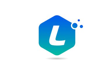 iş ve şirket için eşkenar dörtgen içeren yeşil mavi L harfi logo simgesi tasarımı