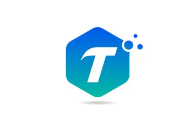 iş ve şirket için eşkenar dörtgen içeren yeşil mavi T alfabe harfi logo simgesi tasarımı