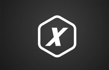 İş ve şirket için eşkenar dörtgen içeren X siyah ve beyaz alfabe harfi logo simgesi tasarımı