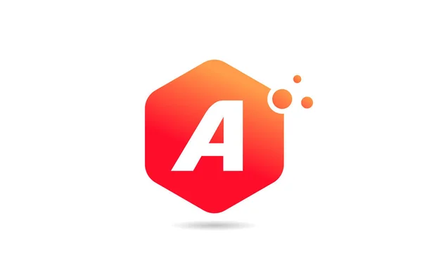 Une Lettre Alphabet Logo Icône Design Avec Losange Couleur Orange — Image vectorielle