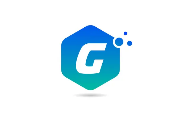 Groen Blauw Alfabet Letter Logo Pictogram Ontwerp Met Rhombus Voor — Stockvector