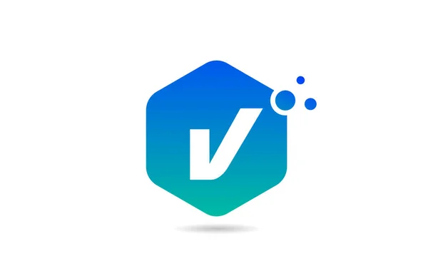 Verde Azul Alfabeto Letra Logotipo Icono Diseño Con Rombo Para — Vector de stock