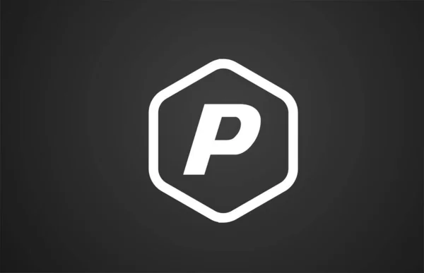 Zwart Wit Alfabet Letter Logo Pictogram Ontwerp Met Rhombus Voor — Stockvector