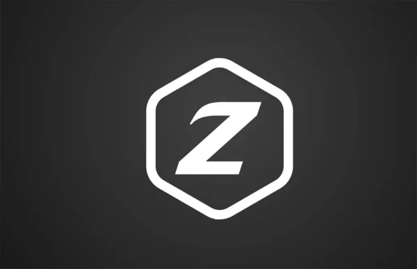 ビジネスや企業のためのRhombusとZ黒と白のアルファベット文字のロゴのアイコンのデザイン — ストックベクタ