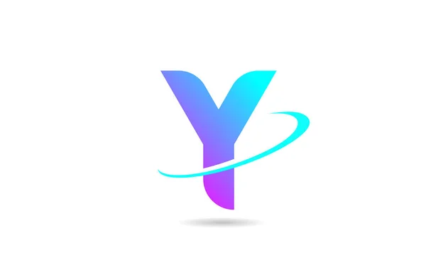 Рожево Блакитна Літери Логотип Іконка Дизайну Флешем Компанії Бізнесу — стоковий вектор
