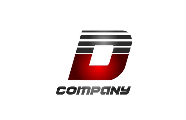 Şirket Dünyası Için Kırmızı Gri Gradyan Renginde Alfabesi Harfi Logo — Stok Vektör