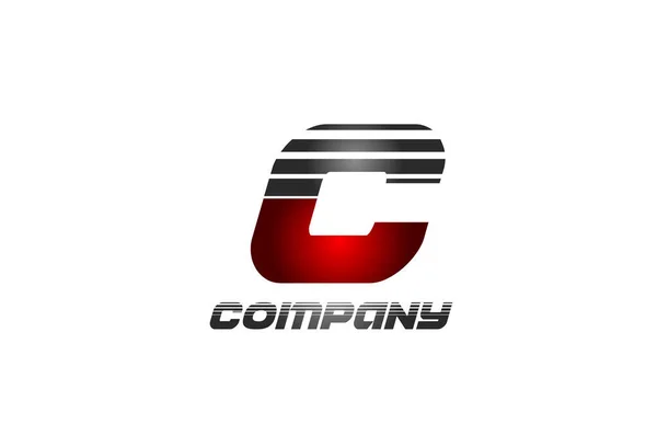 Дизайн Логотипа Буквы Красный Серый Градиентный Цвет Компании Бизнеса — стоковый вектор
