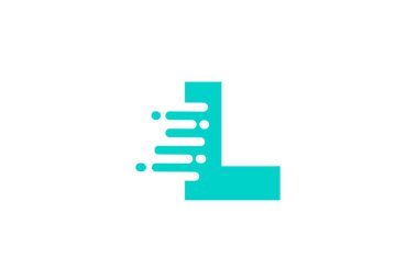 Şirket ve iş için yeşil L alfabesi harf simgesi simgesi