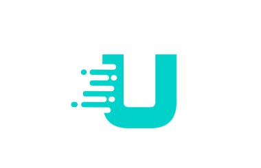 Şirket ve iş için yeşil U harfi simgesi simgesi