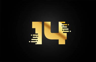 Şirket ve iş için 14 numaralı logo simgesi