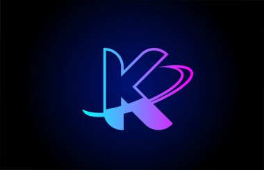 Şirket ve iş için K harfi logo simgesi