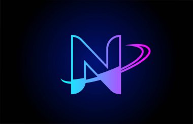 Şirket ve iş için N harfi logo simgesi