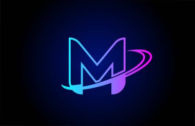 Şirket ve iş için M harfi logo simgesi