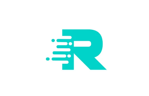 会社とビジネスのための緑のRアルファベット文字のロゴアイコン — ストックベクタ