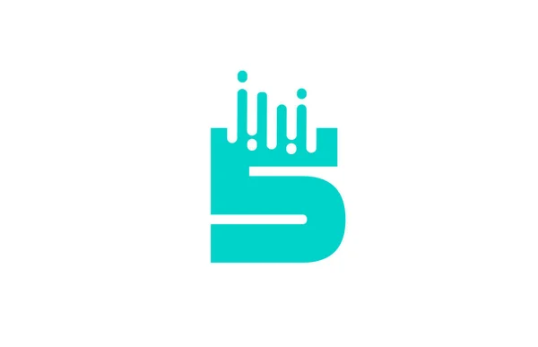 Cijferige Logo Pictogram Voor Bedrijf Bedrijf — Stockvector