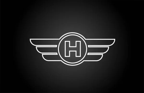 Şirket Işletme Için Alfabesi Harfi Logo Simgesi Siyah Beyaz Çizgi — Stok Vektör