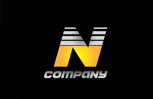 Значок Логотипа Буквы Компании Бизнеса Дизайном Желтых Полос — стоковый вектор
