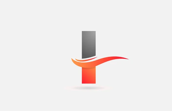Πορτοκαλί Γκρι Αλφάβητο Λογότυπο Γράμμα Εικονίδιο Για Την Εταιρεία Και — Διανυσματικό Αρχείο