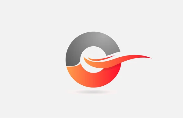 Orange Grau Alphabet Buchstabe Logo Symbol Für Unternehmen Und Unternehmen — Stockvektor