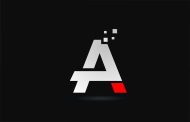 Nokta tasarımlı iş ve şirket için bir harf logosu