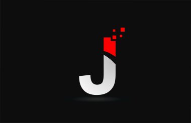 Nokta tasarımlı şirket ve işletmeler için J harfi logo simgesi