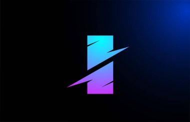 Dilimlenmiş tasarımı olan şirket ve işletmeler için pembe mavi alfabe harf logosu simgesi