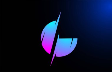 Dilimlenmiş tasarımı olan şirket ve şirketler için G pembe alfabe harfi simgesi