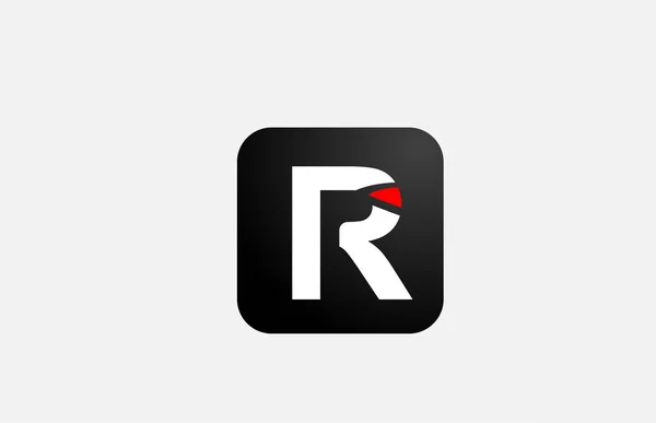 Eenvoudige Rode Witte Alfabet Letter Logo Pictogram Ontwerp Voor Bedrijf — Stockvector
