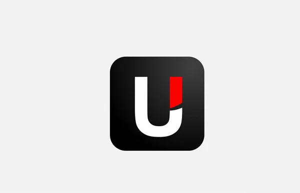 Simplu Roșu Alb Alfabet Literă Logo Icon Design Pentru Companie — Vector de stoc