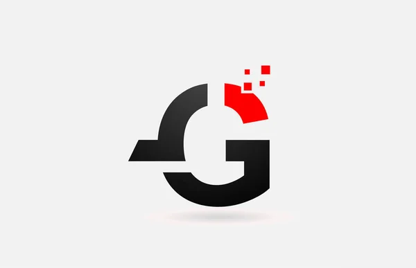 G字母标志图标的公司和商业与简单的黑白点设计 — 图库矢量图片