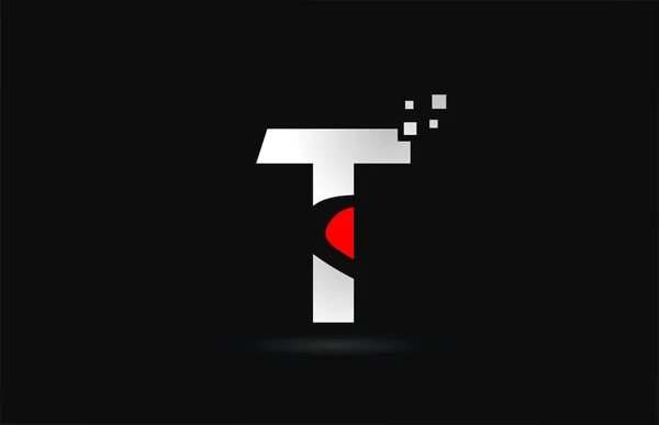 ビジネスやドットデザインの会社のためのT文字のロゴアイコン — ストックベクタ