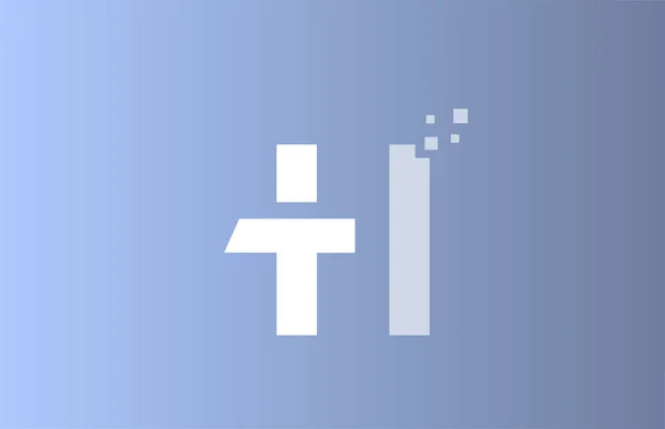 Blanc Lettre Alphabet Bleu Icône Logo Pour Entreprise Les Affaires — Image vectorielle