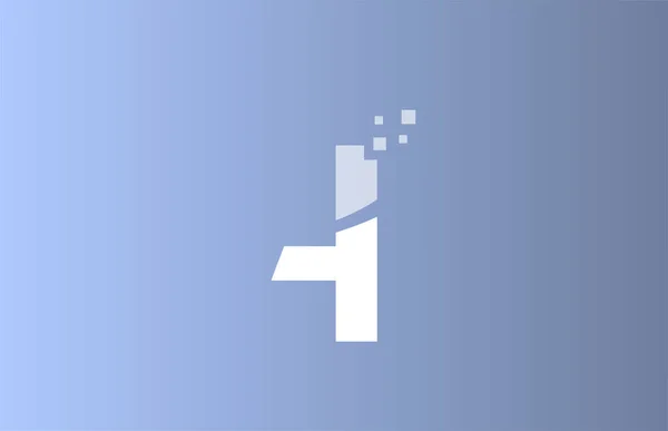 Белый Синий Алфавит Буква Логотип Значок Компании Бизнеса Пастельным Цветом — стоковый вектор