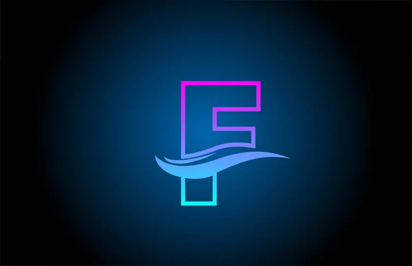 Azul Rosa Alfabeto Letra Icono Del Logotipo Para Empresa Negocio — Vector de stock