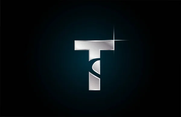 公司和企业的T银字母标识图标 采用星星之火设计 — 图库矢量图片