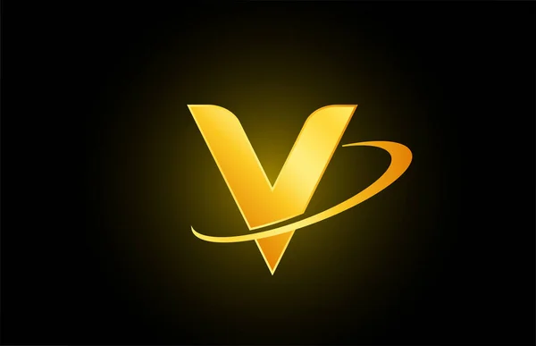 Alfabeto Letra Logotipo Ícone Para Empresa Negócios Com Design Ouro —  Vetores de Stock