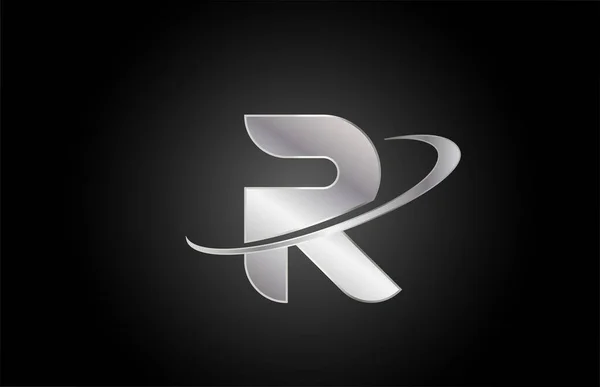 用Swoosh设计的公司和企业的R字母标识图标 — 图库矢量图片