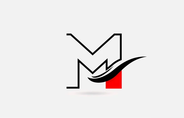 Rood Zwart Alfabet Letter Logo Pictogram Voor Bedrijf Bedrijf Met — Stockvector