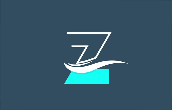 Синій Білий Абетка Значок Логотипу Бізнесу Компанії Дизайном Лихоманки — стоковий вектор