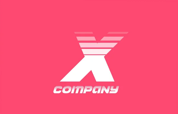 Xピンクの白いアルファベットの文字のロゴは 会社やラインデザインのビジネスのアイコン — ストックベクタ
