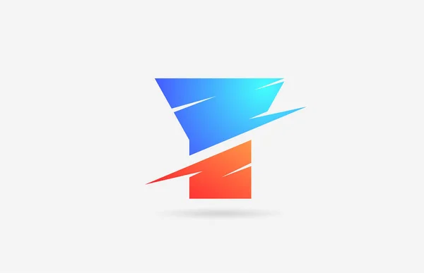 Icono Logotipo Letra Alfabeto Naranja Azul Para Empresa Negocio Con — Archivo Imágenes Vectoriales