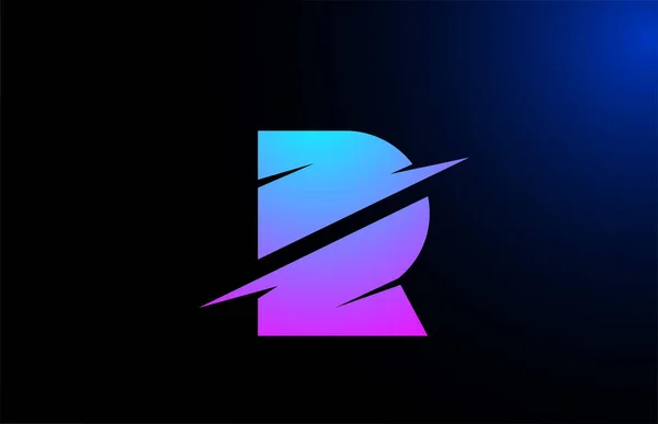 Roze Blauw Alfabet Letter Logo Pictogram Voor Bedrijf Bedrijf Met — Stockvector