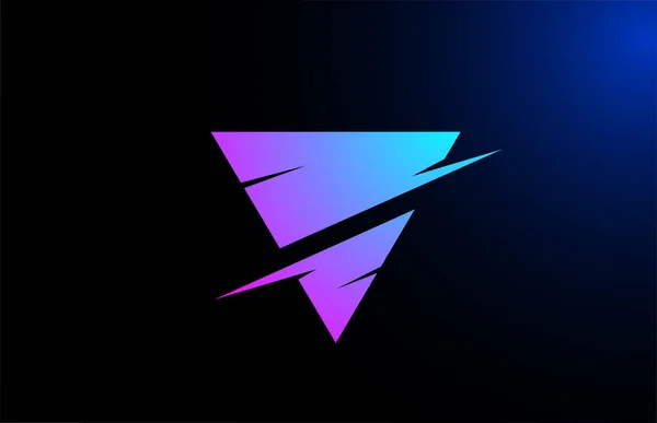 Pink Blue Alphabet Letter Logo Icon Business Company Sliced Design — Stock Vector