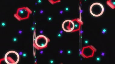 Altıgen teknoloji arka plan döngü